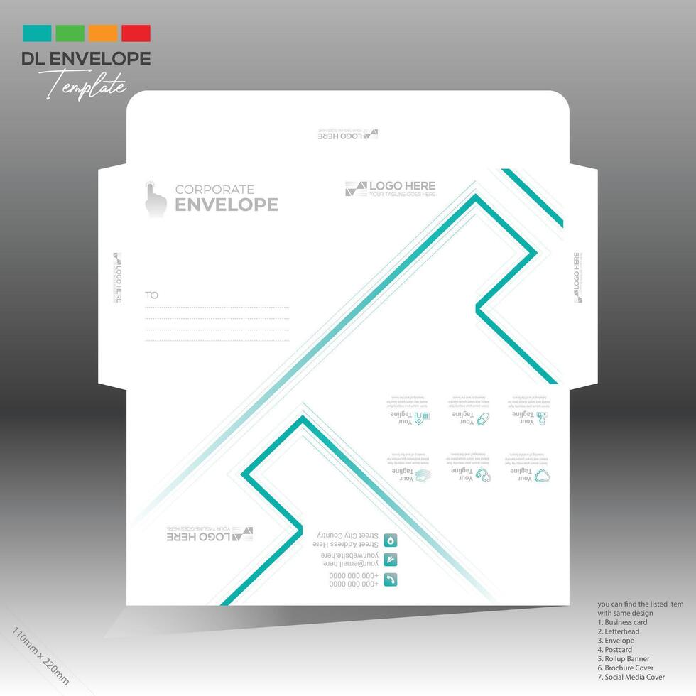 envelope for corporate and any use vector