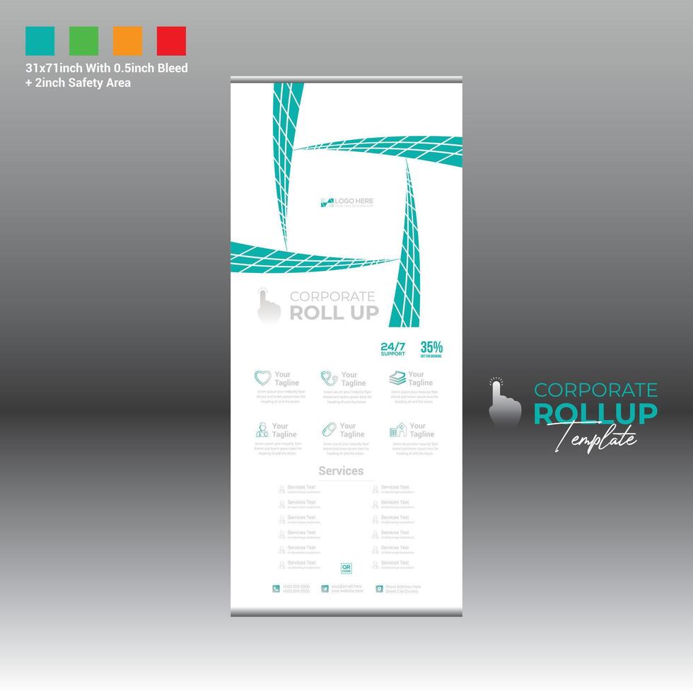 roll up banner for any best use vector