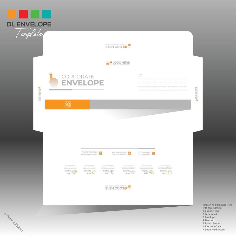 envelope for corporate and any use vector