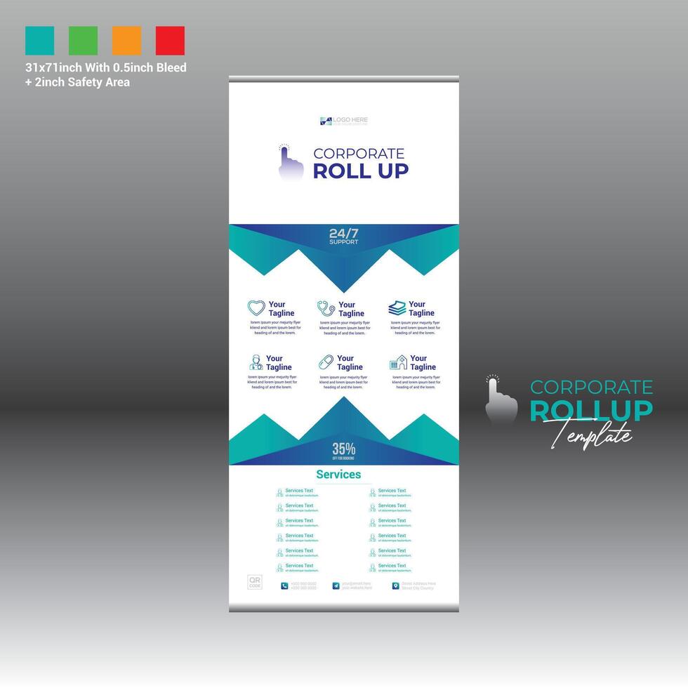 roll up banner for any best use vector