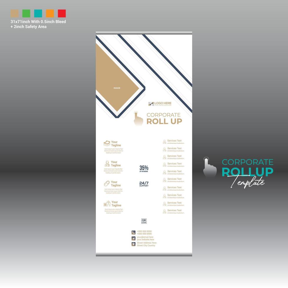 roll up banner for any best use vector