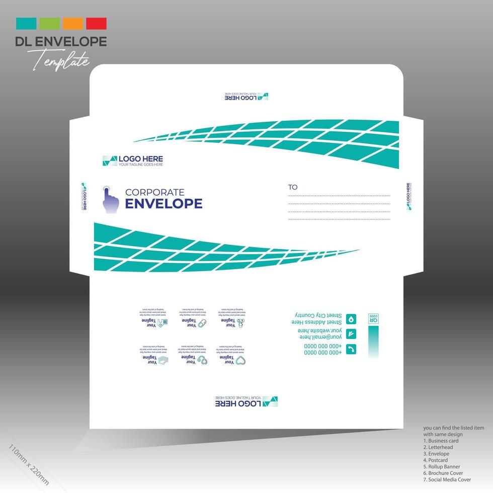 envelope for corporate and any use vector