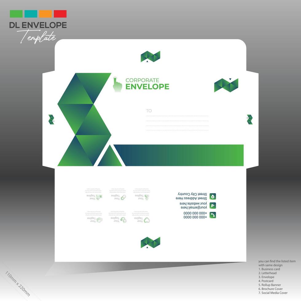 envelope for corporate and any use vector