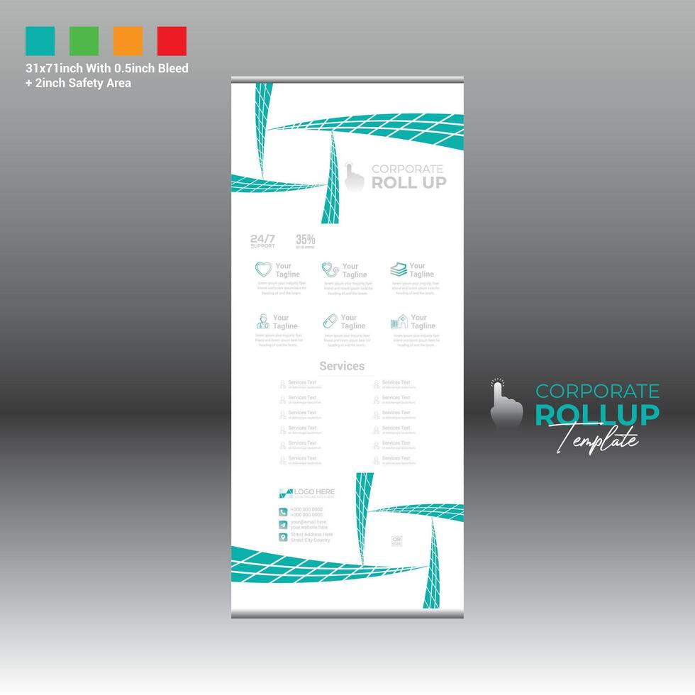 roll up banner for any best use vector