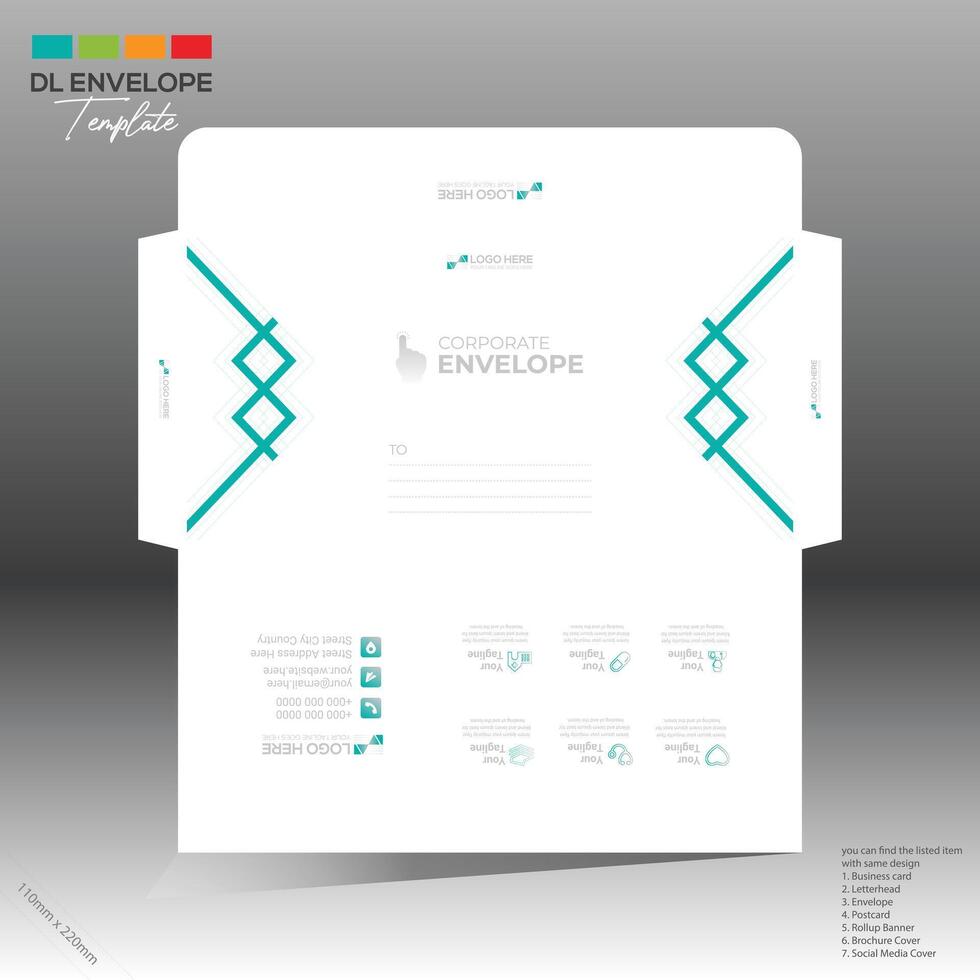 envelope for corporate and any use vector