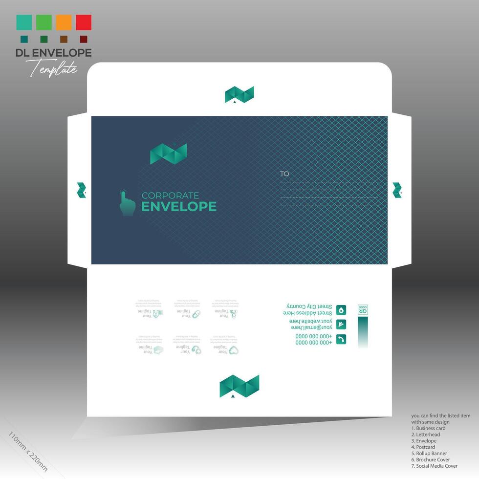 envelope for corporate and any use vector