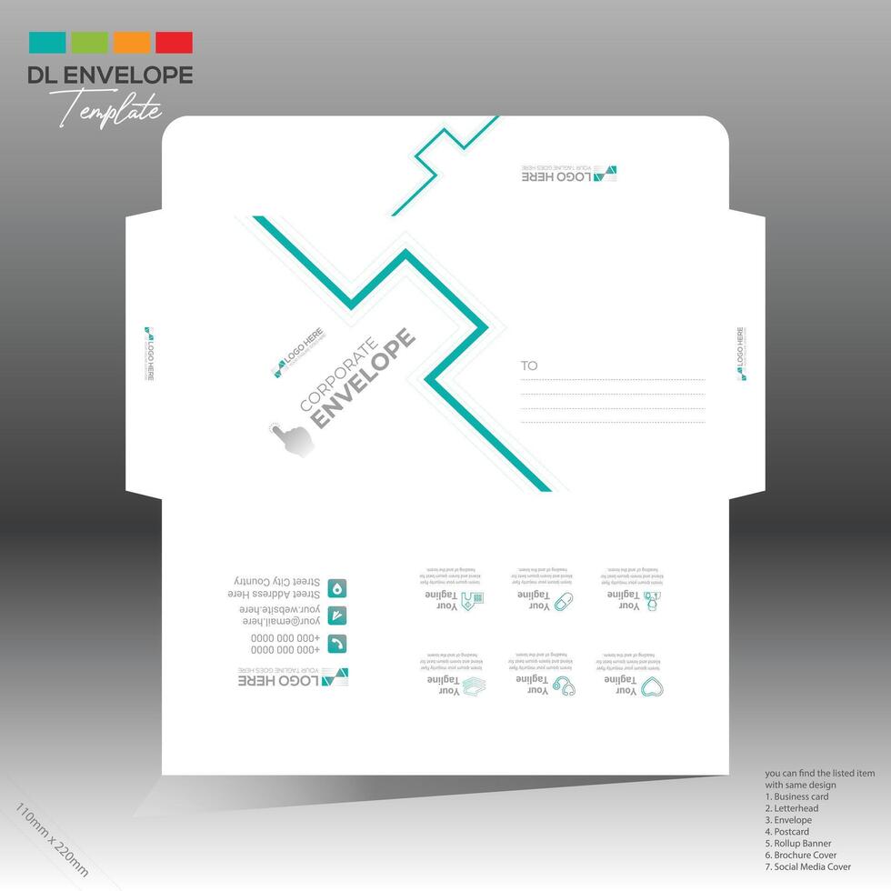 envelope for corporate and any use vector