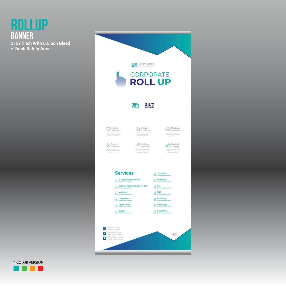 roll up banner for any best use vector