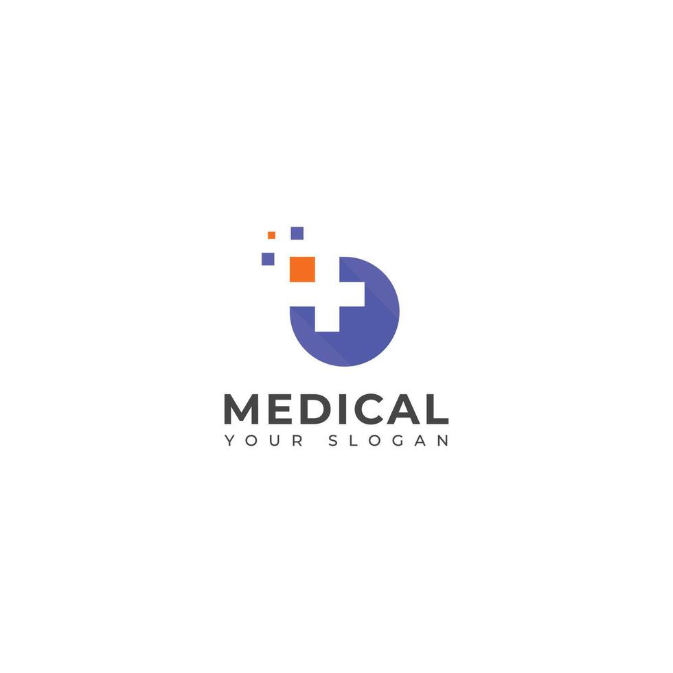 creativo moderno médico logo diseño. vector