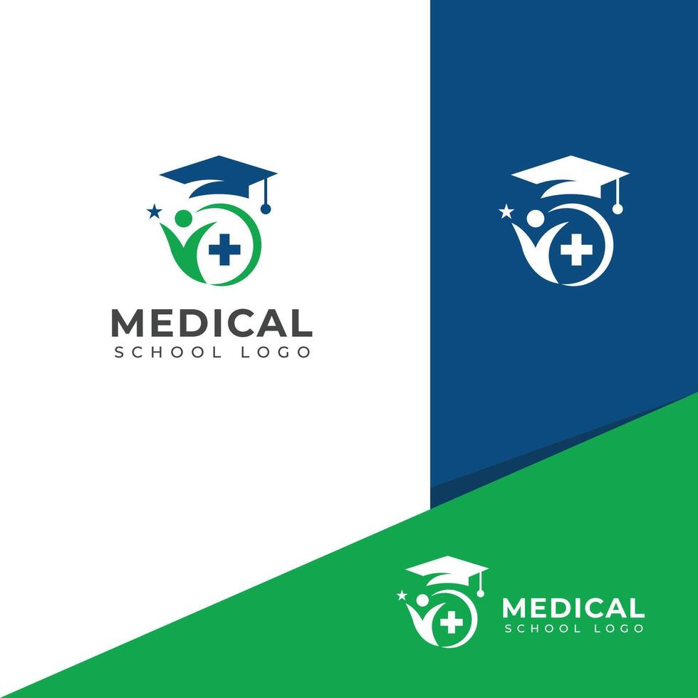 Creative Medical school logo design vector template.