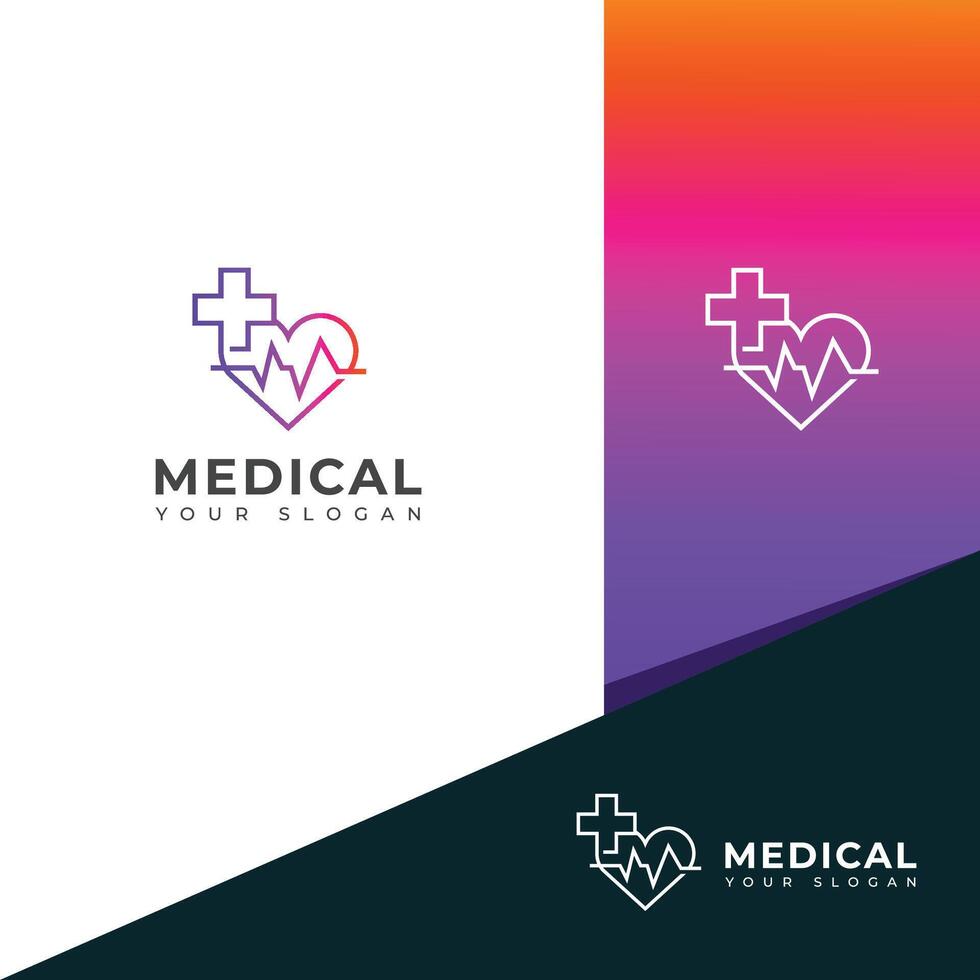 creativo moderno médico logo diseño. vector