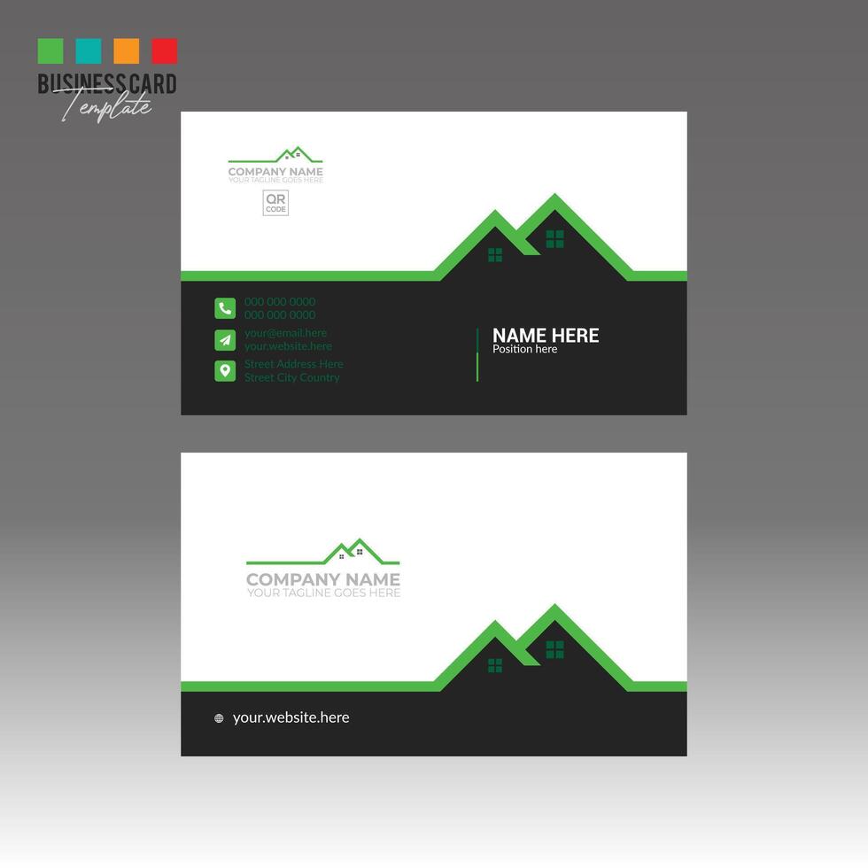 business card for home and building company use vector