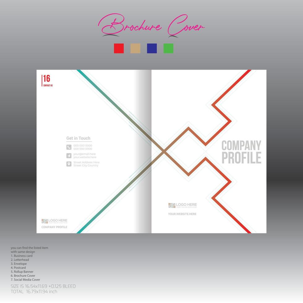 brochure cover design for corporate and any use vector
