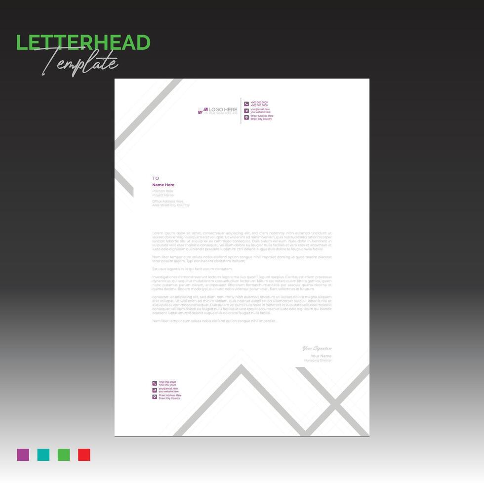 letterhead for any best company use vector
