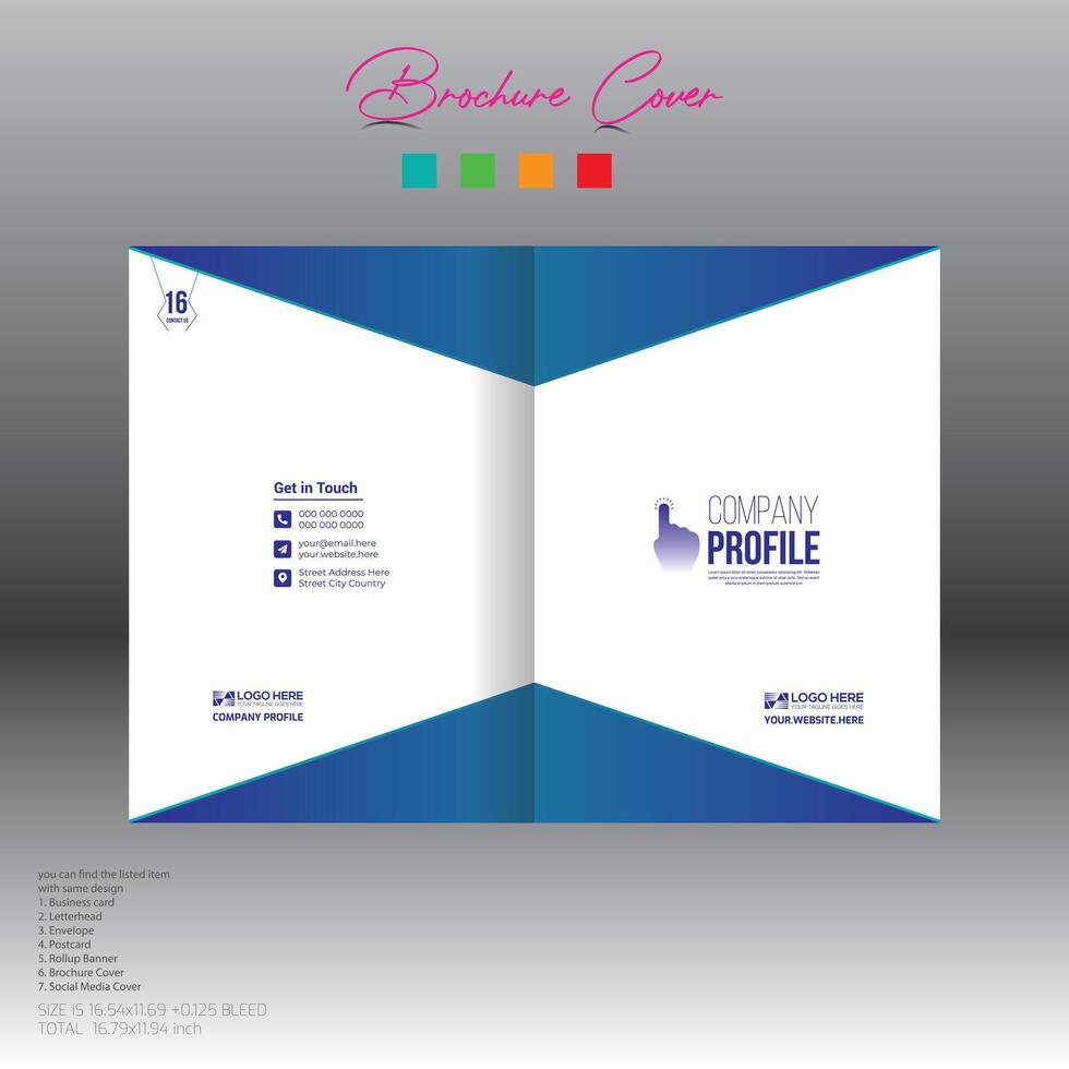 brochure cover design for corporate and any use vector