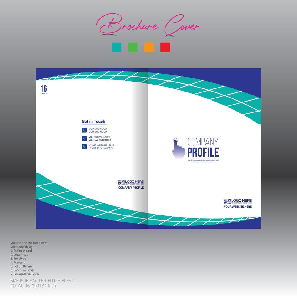 brochure cover design for corporate and any use vector