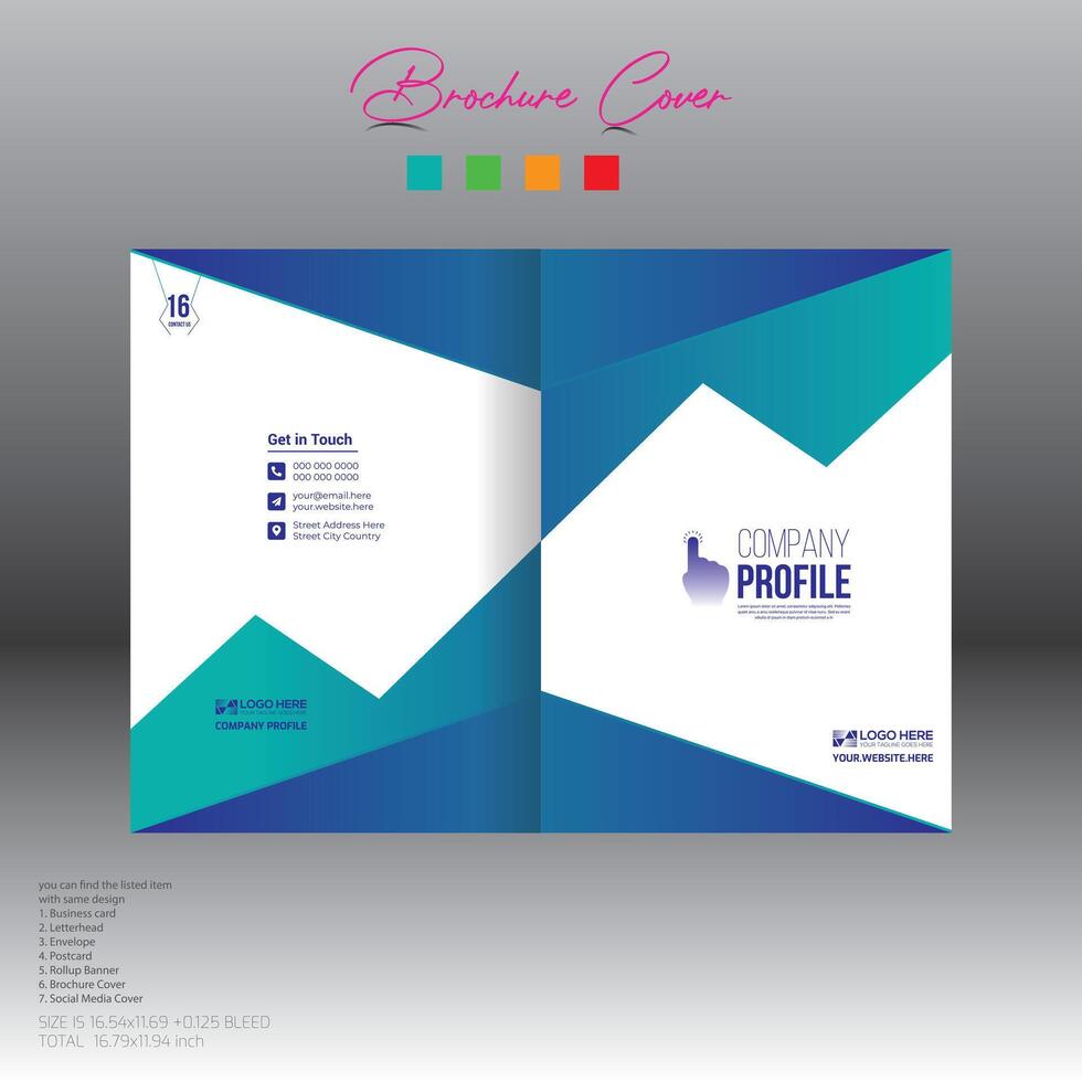 brochure cover design for corporate and any use vector