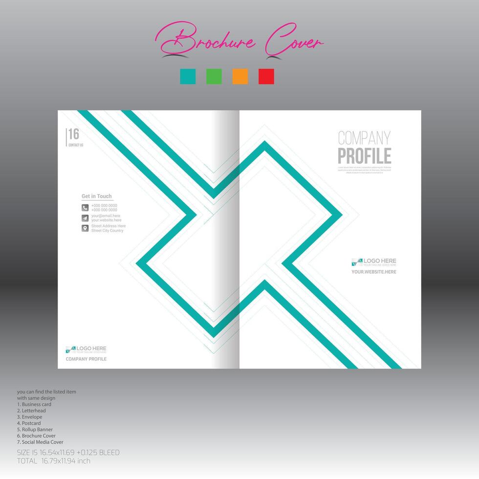 brochure cover design for corporate and any use vector