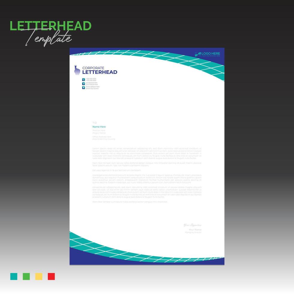 letterhead for any best company use vector