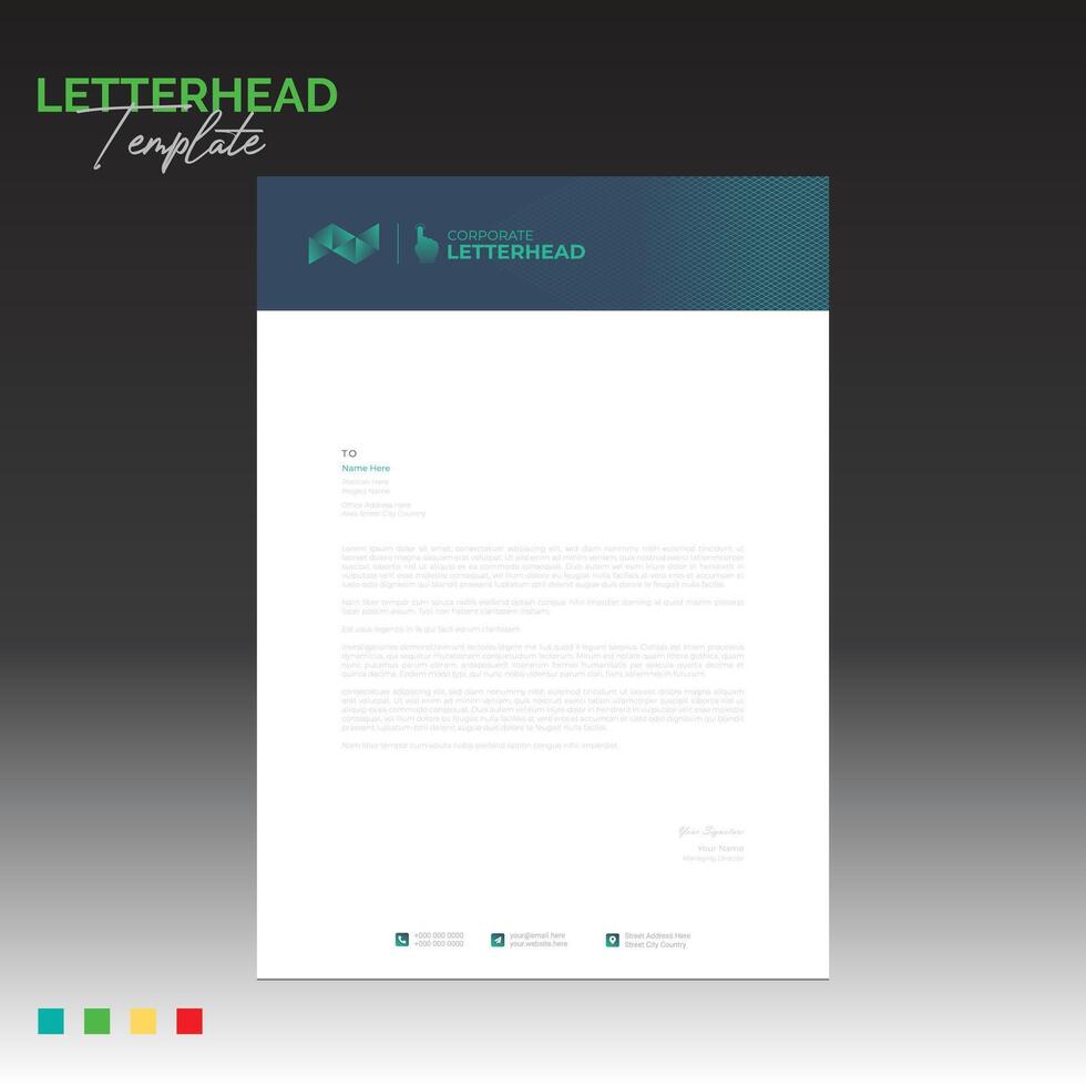 letterhead for any best company use vector