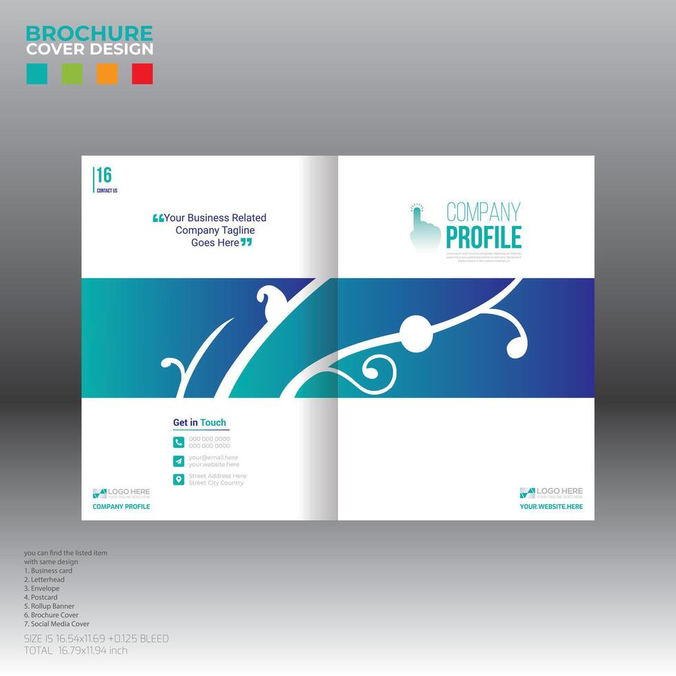 brochure cover design for corporate and any use vector