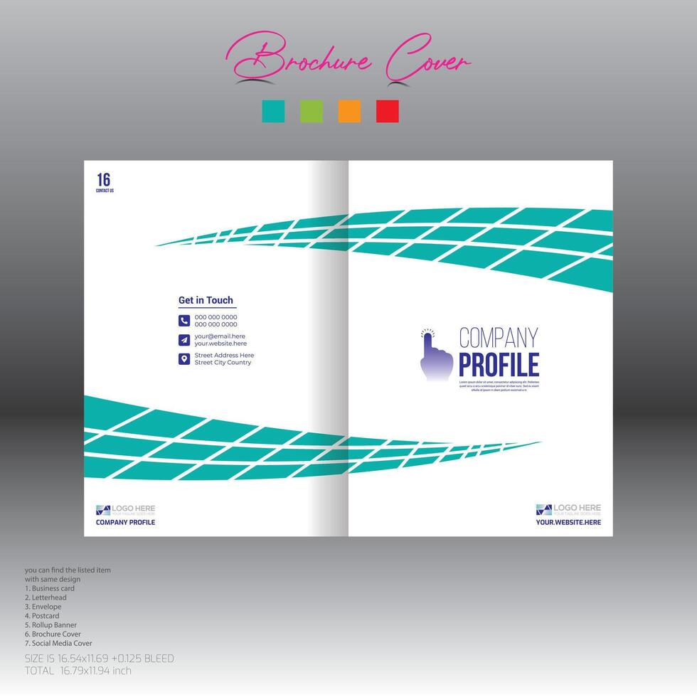 brochure cover design for corporate and any use vector