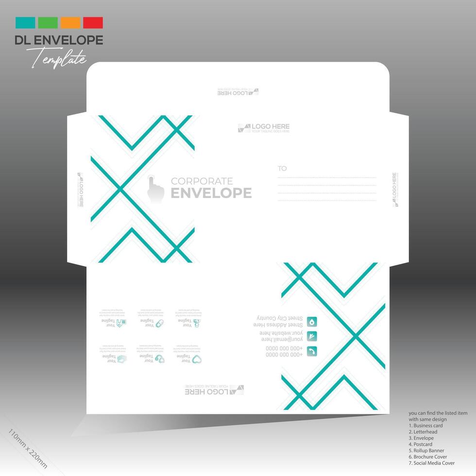 envelope for corporate and any use vector