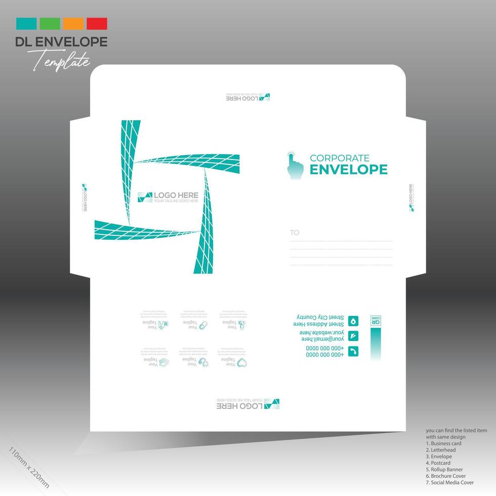envelope for corporate and any use vector