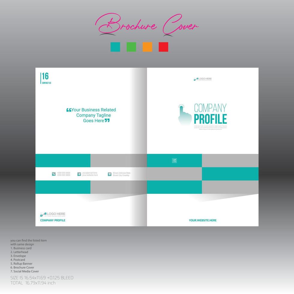 brochure cover design for corporate and any use vector