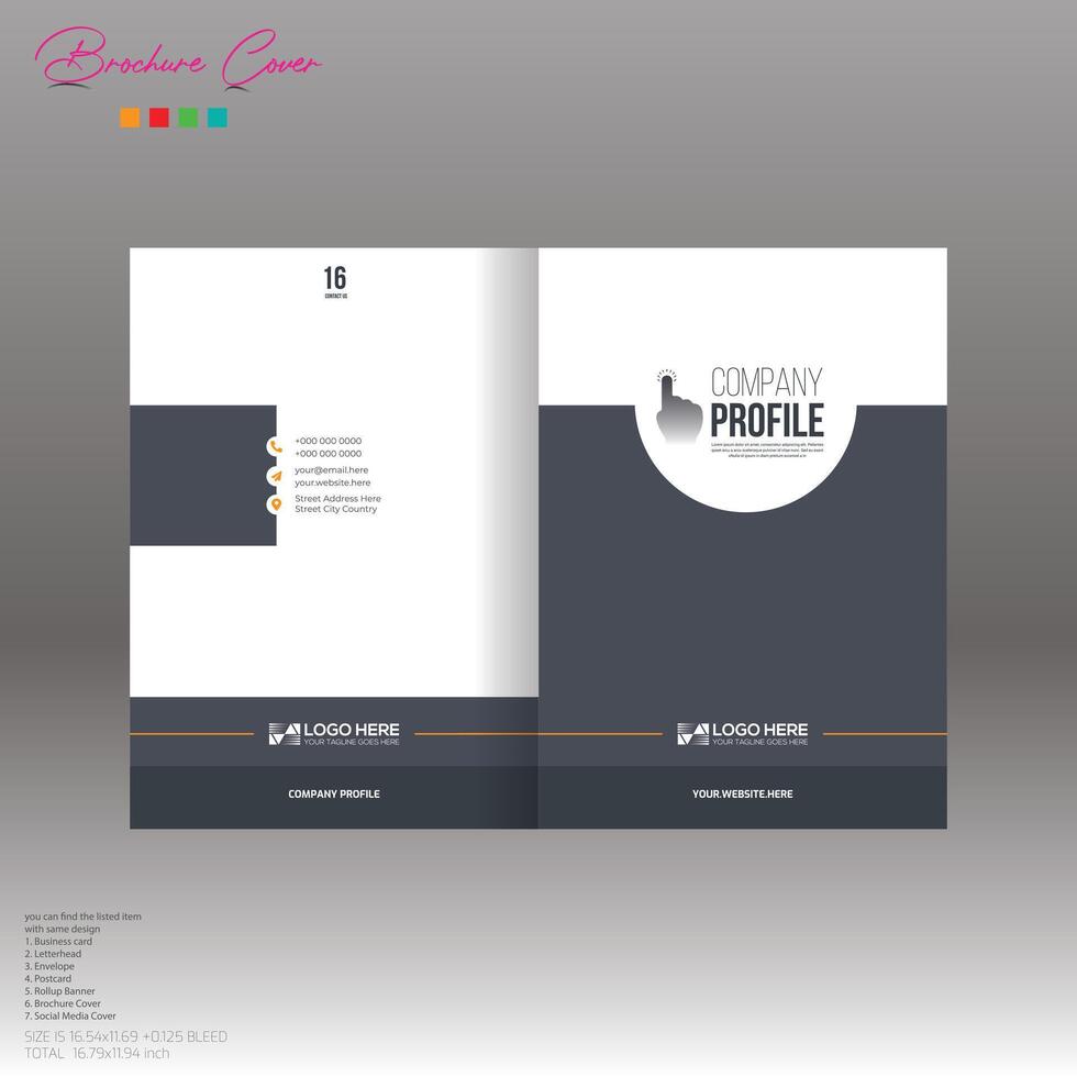 brochure cover design for corporate and any use vector