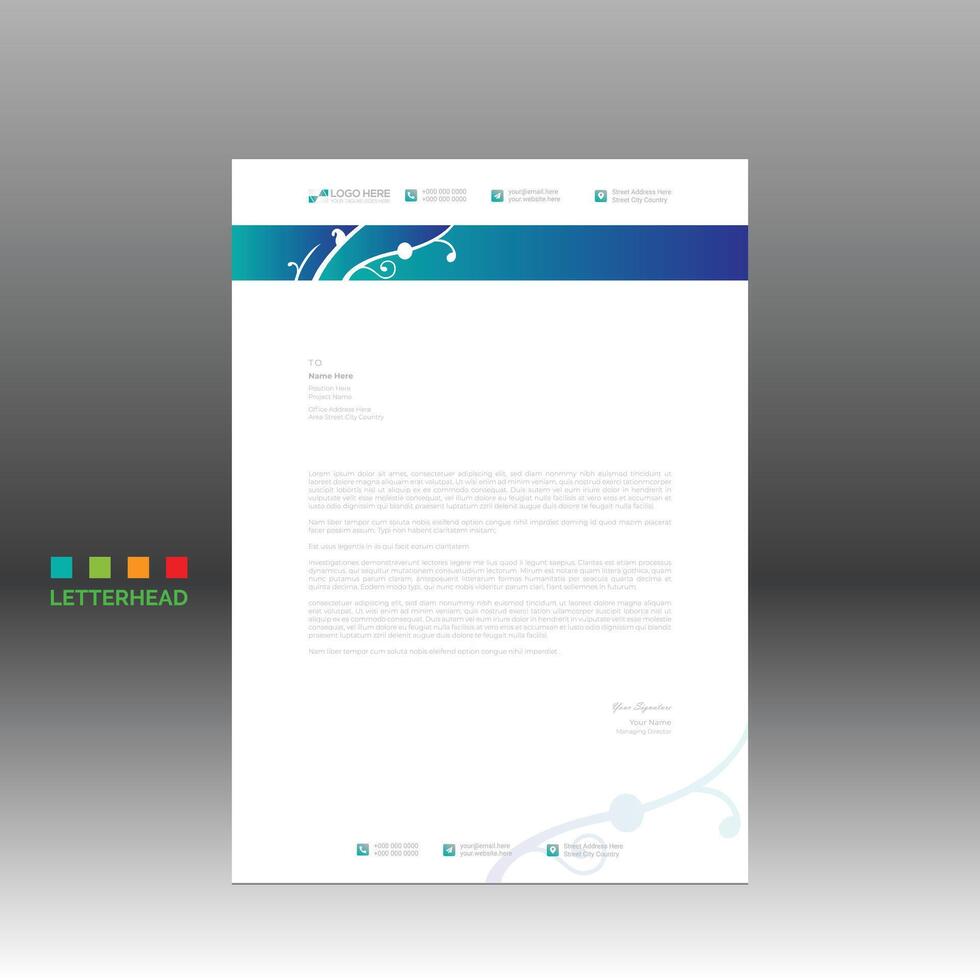 letterhead for any best company use vector