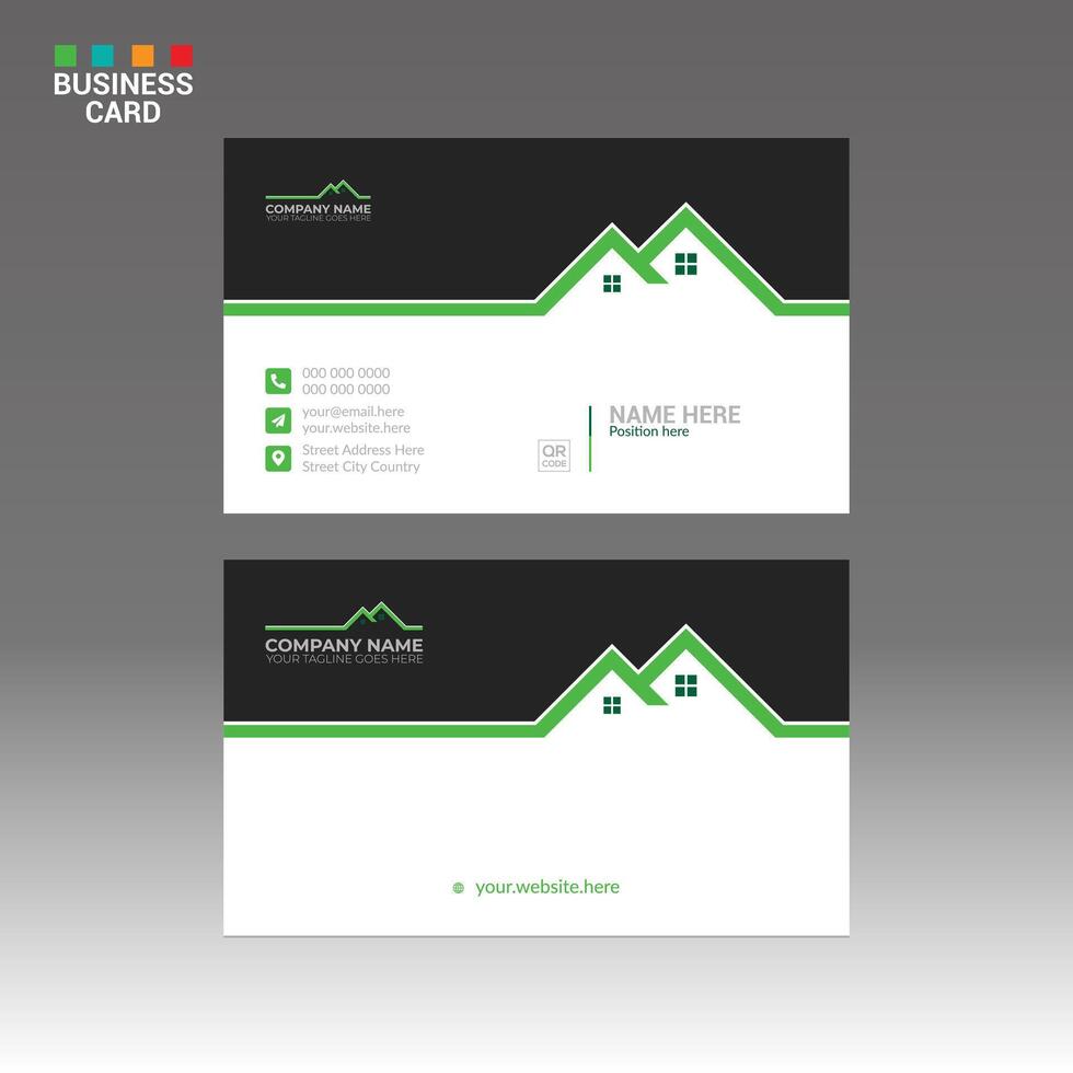 business card for home and building company use vector