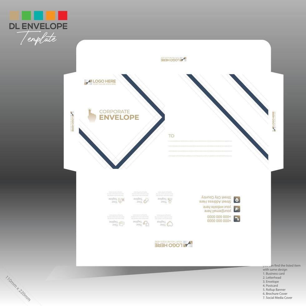 envelope for corporate and any use vector