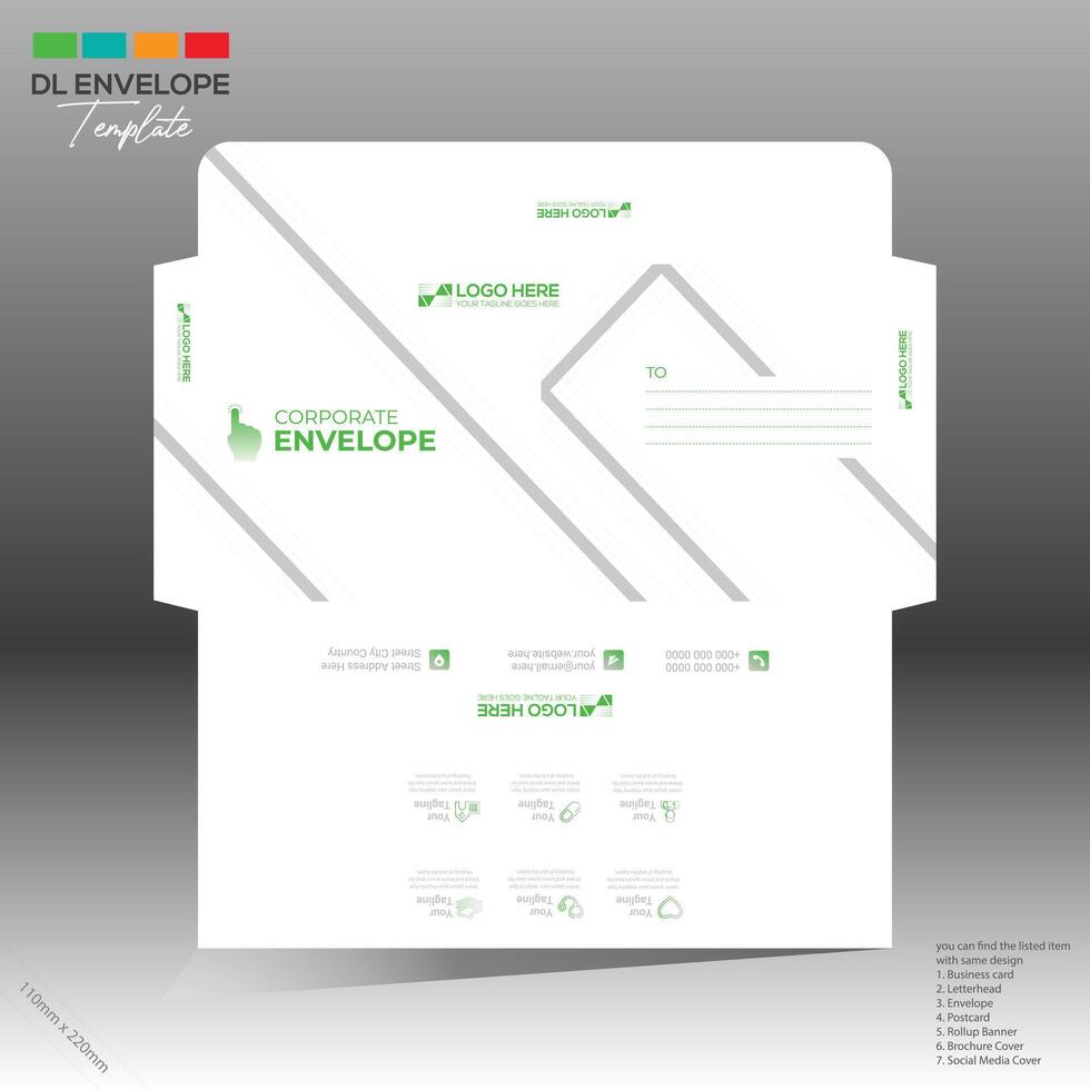 envelope for corporate and any use vector
