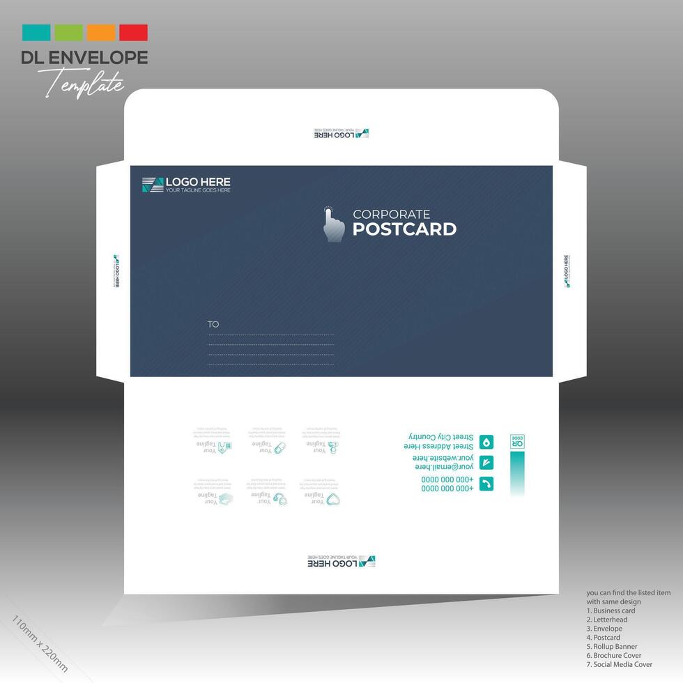 envelope for corporate and any use vector