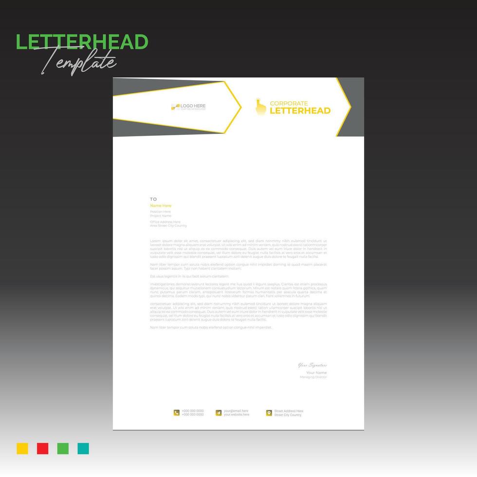 letterhead for any best company use vector