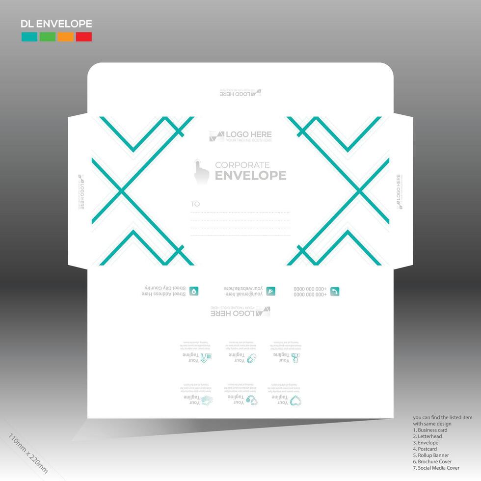 envelope for corporate and any use vector