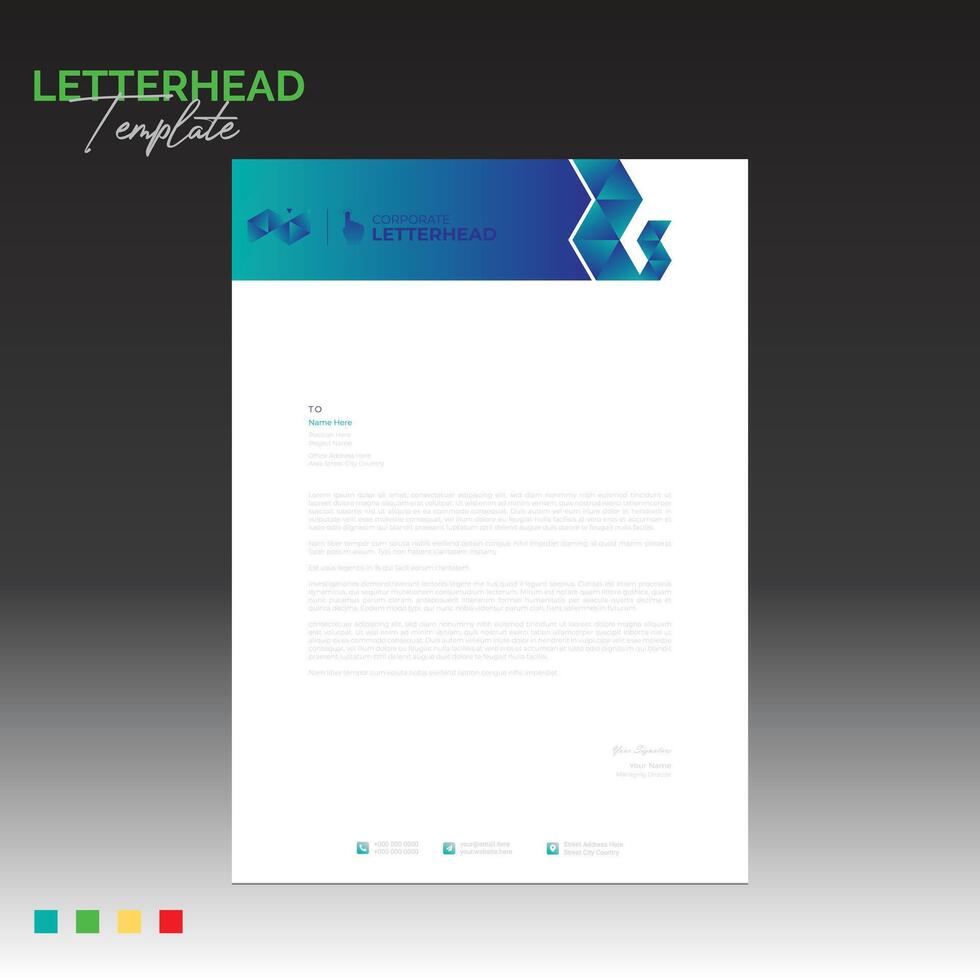 letterhead for any best company use vector