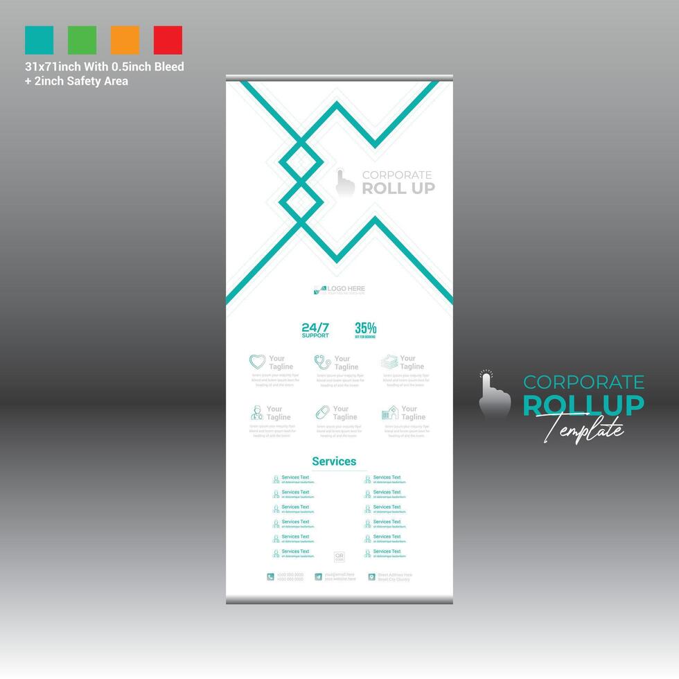 roll up banner for any best use vector
