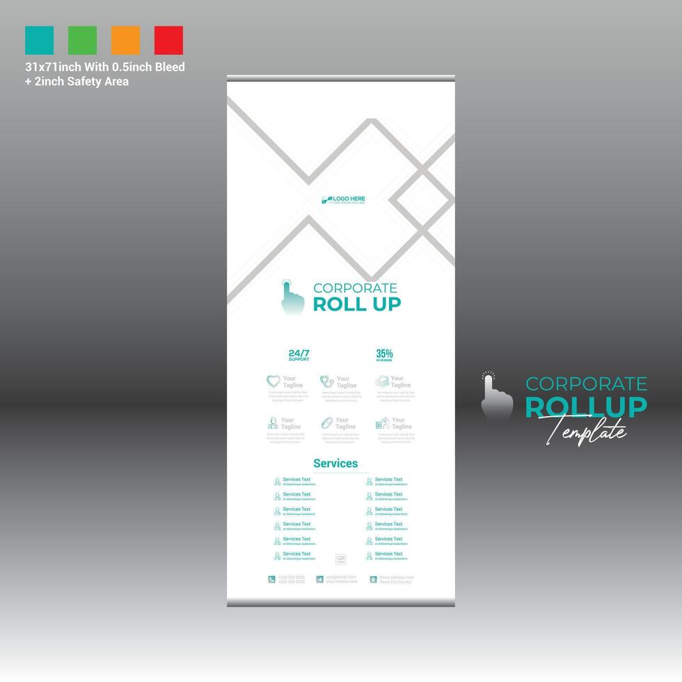 roll up banner for any best use vector