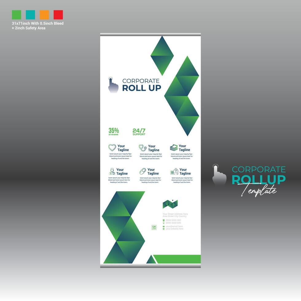 roll up banner for any best use vector