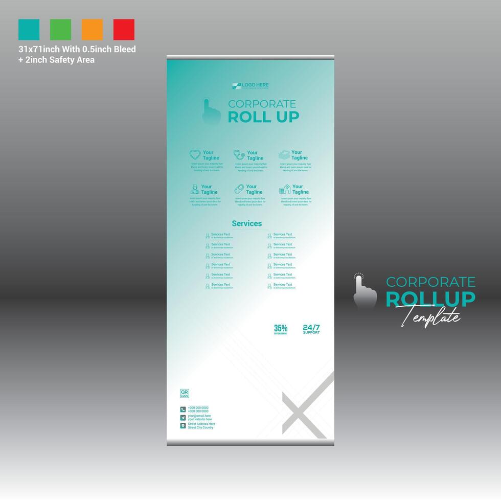 roll up banner for any best use vector