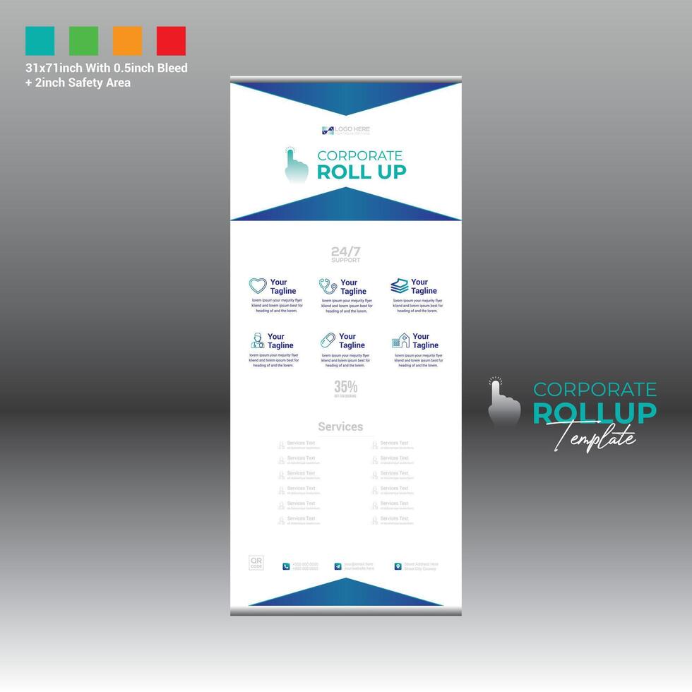 roll up banner for any best use vector