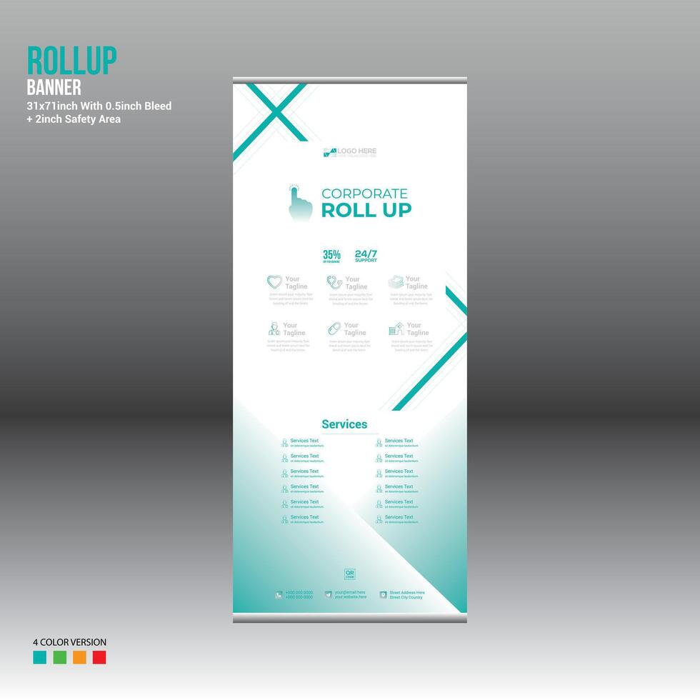 roll up banner for any best use vector