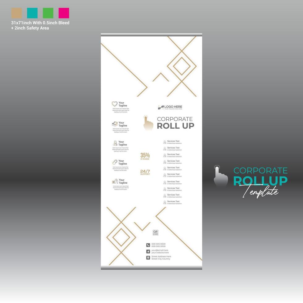 roll up banner for any best use vector