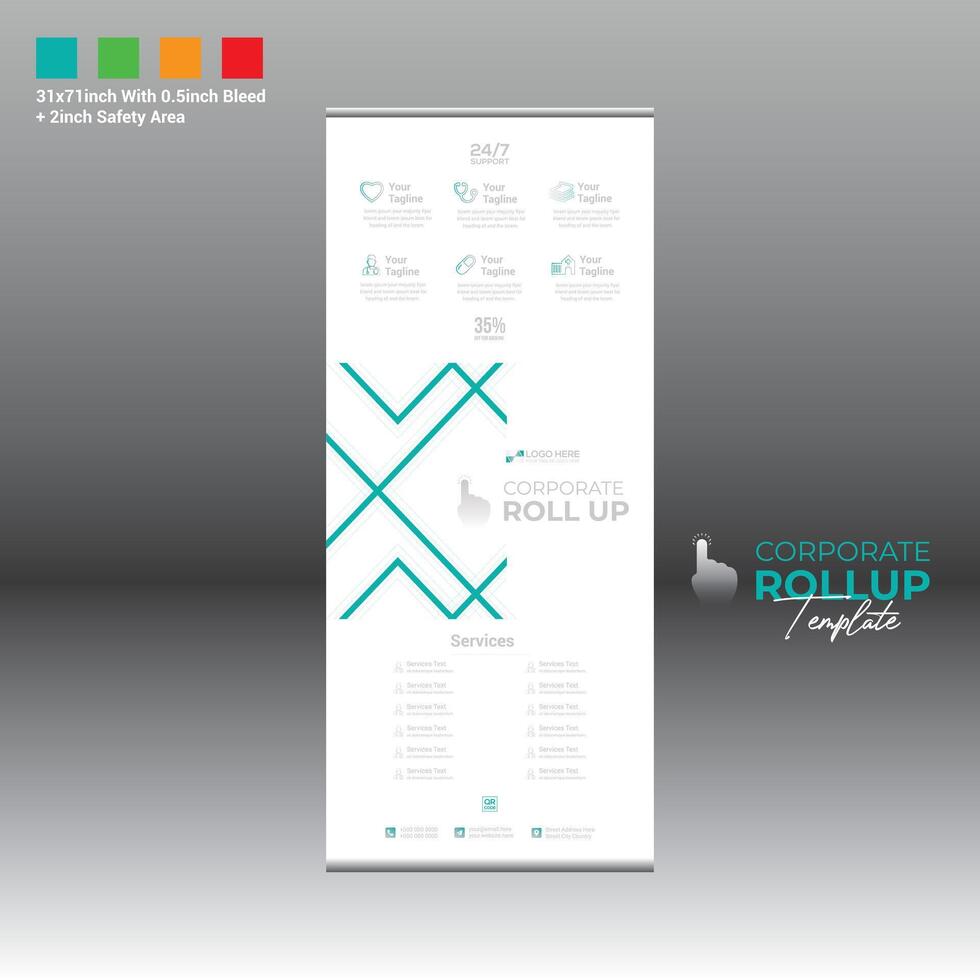 roll up banner for any best use vector