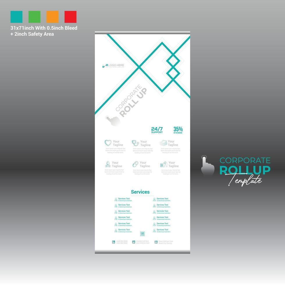 roll up banner for any best use vector