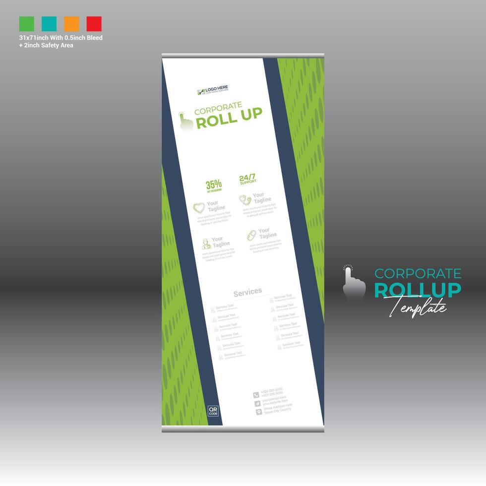 roll up banner for any best use vector