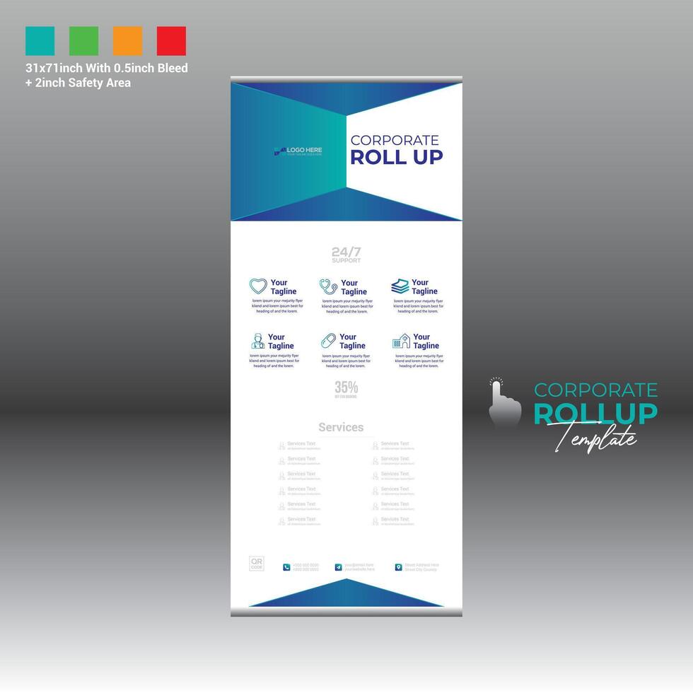 roll up banner for any best use vector