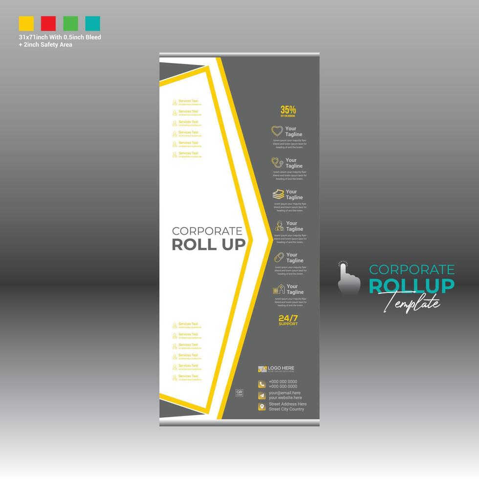 roll up banner for any best use vector